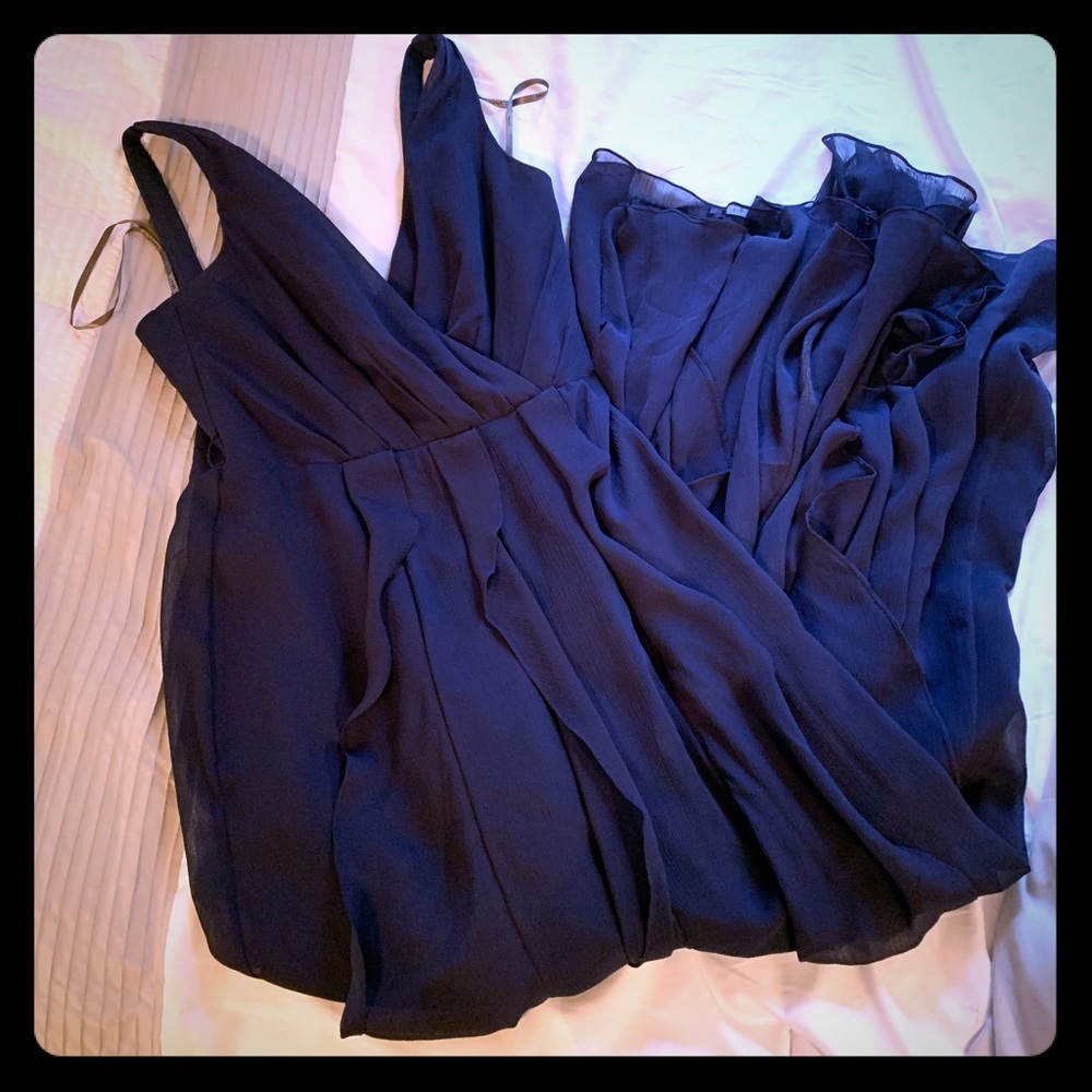 Navy floor length gown
